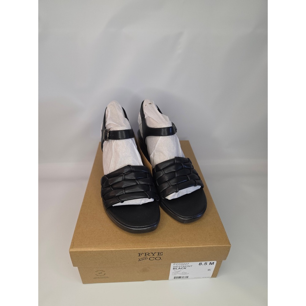 Frye & Co Westmont Open Toe Sandals Black 8.5M‎ NWT
